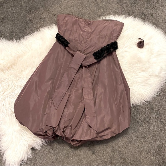 Mauve bubble hem formal dress - Picture 5 of 6